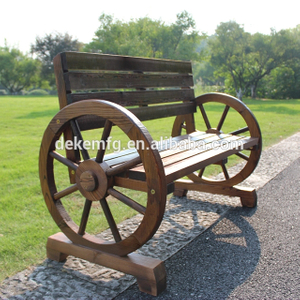  Wooden Wagon Wheel Bench